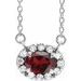 French-Set Halo-Style Necklace or Center