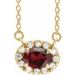 French-Set Halo-Style Necklace or Center