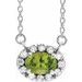 French-Set Halo-Style Necklace or Center