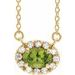 French-Set Halo-Style Necklace or Center