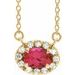 French-Set Halo-Style Necklace or Center