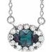 French-Set Halo-Style Necklace or Center
