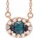 French-Set Halo-Style Necklace or Center
