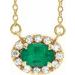 French-Set Halo-Style Necklace or Center