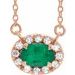 French-Set Halo-Style Necklace or Center
