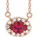 French-Set Halo-Style Necklace or Center