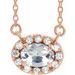 French-Set Halo-Style Necklace or Center