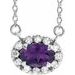 French-Set Halo-Style Necklace or Center