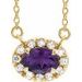 French-Set Halo-Style Necklace or Center