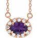 French-Set Halo-Style Necklace or Center