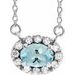 French-Set Halo-Style Necklace or Center