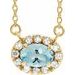 French-Set Halo-Style Necklace or Center