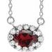 French-Set Halo-Style Necklace or Center