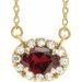 French-Set Halo-Style Necklace or Center