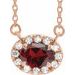 French-Set Halo-Style Necklace or Center