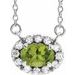 French-Set Halo-Style Necklace or Center