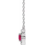 French-Set Halo-Style Necklace or Center