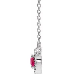 French-Set Halo-Style Necklace or Center