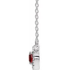 French-Set Halo-Style Necklace or Center