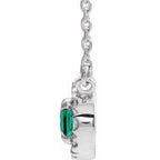 French-Set Halo-Style Necklace or Center