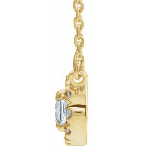 French-Set Halo-Style Necklace or Center