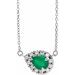 French-Set Halo-Style Necklace or Center