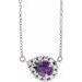 French-Set Halo-Style Necklace or Center