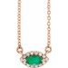 French-Set Halo-Style Necklace or Center