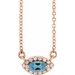 French-Set Halo-Style Necklace or Center