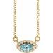 French-Set Halo-Style Necklace or Center