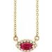 French-Set Halo-Style Necklace or Center
