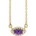 French-Set Halo-Style Necklace or Center