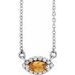 French-Set Halo-Style Necklace or Center