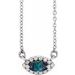 French-Set Halo-Style Necklace or Center