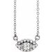 French-Set Halo-Style Necklace or Center