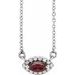French-Set Halo-Style Necklace or Center