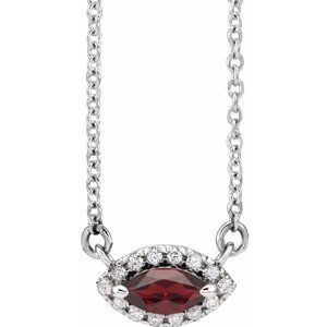 French-Set Halo-Style Necklace or Center