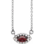 French-Set Halo-Style Necklace or Center