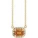 French-Set Halo-Style Necklace or Center