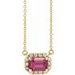 French-Set Halo-Style Necklace or Center