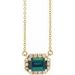 French-Set Halo-Style Necklace or Center