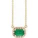 French-Set Halo-Style Necklace or Center