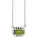 French-Set Halo-Style Necklace or Center