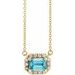 French-Set Halo-Style Necklace or Center