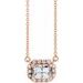 French-Set Halo-Style Necklace or Center