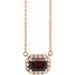 French-Set Halo-Style Necklace or Center