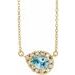 French-Set Halo-Style Necklace or Center
