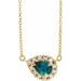French-Set Halo-Style Necklace or Center