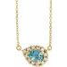 French-Set Halo-Style Necklace or Center