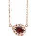 French-Set Halo-Style Necklace or Center